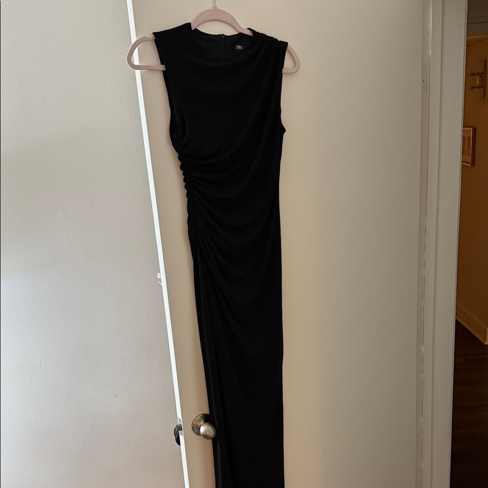 Zara Elegant Black Maxi Dress